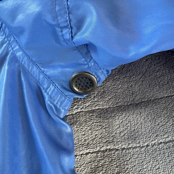 Vintage Izod Lacoste Blue Nylon 1/2 Zip Windbreaker Jacket Sz Large Front Pouch - Picture 6 of 13